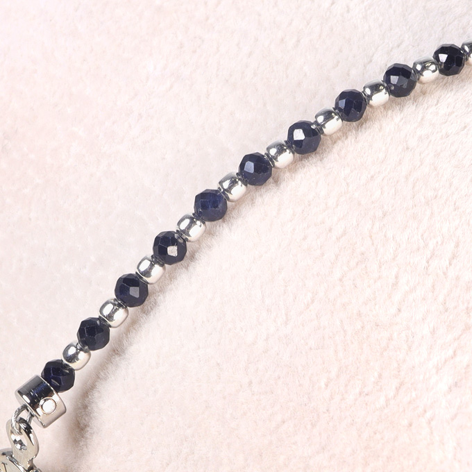 サファイア、ブルーサファイア、エメラルドを使った天然石ブレスレット